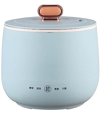 ZHANGMIN Cuociriso Piccolo, Mini Cuociriso Elettrico da 1,8 Litri con Pentola Antiaderente for 1-2 Persone, 4 Funzioni Multicooker for Preparare Riso, Zuppe, Porridge, Torte (Color : Blue)