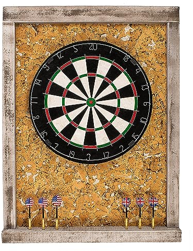 John Paddle Der Premium Dart Wandschutz Surround aus Holz und Kork (Cappuccino)