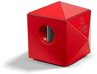 Colibri Quasar Tisch-Zigarrenschneider - V-Schnitt & Gerader Schnitt in Einem - Für Zigarren bis zu 70 Ringmaß - Hochwertiges Pyramiden-Design aus Metall - Federunterstützte Auslösung - Geschenkbox