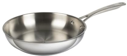 Kuhn Rikon Allround Oven-Safe Induction Uncoated Frying Pan, 20 cm, Stainless Steel, Silver