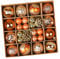 harayaa 36 Stück Weihnachtskugeln, Christbaumschmuck mit Aufhänger, Christbaumkugeln Set, Weihnachtsbaumschmuck, Weihnachtsbaum Deko Kugel-Weihnachtsbaumkugeln für den Valentinstag, Orange