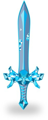 Gletscherblaues Eisschwert Spielzeug, Schaumstoff-Kostüme-Kollektion | Kreatives winterliches Ritterspiel | weiches und gut gesichertes Zubehör | Geschenkidee für Kinder ab 3 Jahren schon heute