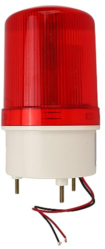WOOXGEHM Stroboscope LED Rotatif, Stroboscope LED Industriel Rouge 120dB, Lumière D'alarme IP54, Lumière de Balise Rotative, Peut Être Utilisée à L'intérieur Ou à L'extérieur(24V)