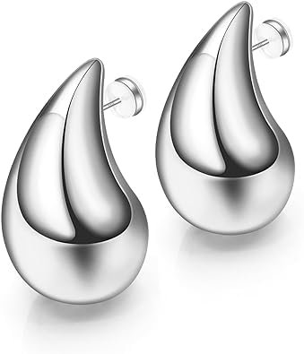 Wonjean Damen Ohrringe,2 Stück Tropfen Ohrringe Silber Tropfen Ohrringe Silber 925 Hypoallergene Ohrringe Vintage Schmuck Set Ohrringe Modeschmuck,Geeignet Als Geschenk für Damen und Freunde