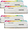 【RGB DDR4 RAM】GIGASTONE Game TURBO 32GB Kit (4x8GB) DDR4 3200MHz PC4-25600 CL 16-18-18-40 Intel XMP 2.0 AMD Ryzen 1.35V UDIMM 288 Pin Unbuffered Non ECC High Performance Gaming Desktop Memory - White