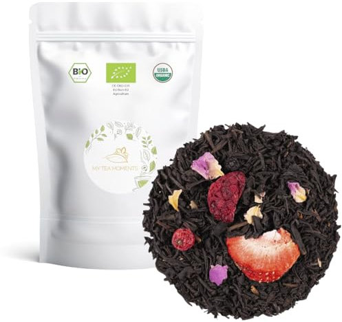 Té Negro Frutos del Bosque a Granel 100 Gramos - Cultivo Sostenible - Ingredientes Naturales: Té Assam y Té Sudíndico con Baya de Saúco, Frambuesa, Fresa, Grosella, Grosella Negra, Mora, Rosa.