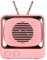 Iyalezirk Enceinte Bluetooth sans rétro portable cadeau TV Mini haut-parleur Bluetooth rose