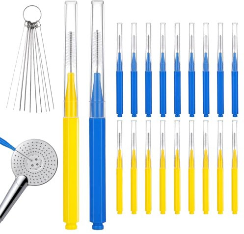 20 pcs Mini Shower Head Cleaning Brush Shower Head Cleaner Tools Multifunctional Shower Head Cleaner Anti-Clogging Mini Crevice Shower Head Bristle for Small Hole Bathroom