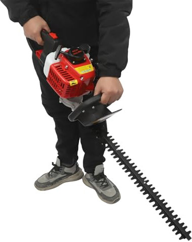 Wiefiche 23CC Petrol Heckenschere, 0.90HP 2-Takt Motor Garten Trimmer Tools, 56cm Klingenlänge, 180° drehbar Petrol Heckenschere Motor für Trimmen Grün in vielen Szenarien
