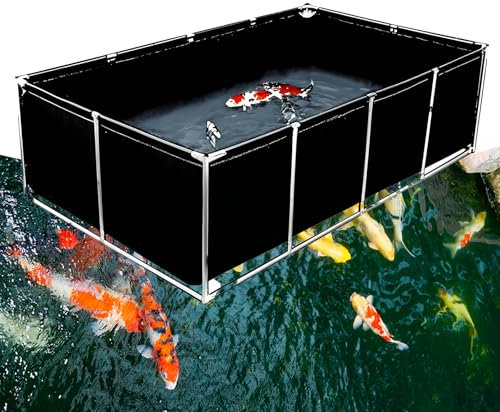 Poxvythb Mega Telo Base per Piscine Fuori Terra 500x300cm Panno per Pavimento Piscina Rivestimento Protettivo Rettangolare | Dimensioni 2x1x0.7m | Nero