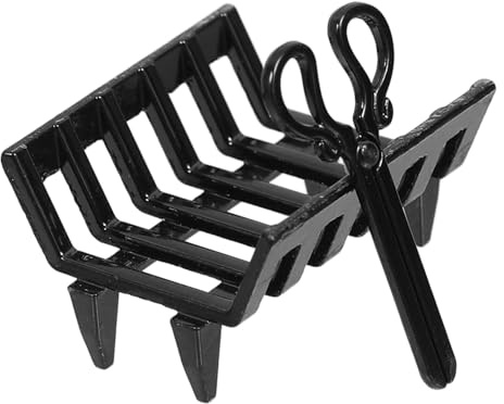 UPKOCH Mini Chimenea De Metal Negro De Chimenea para Casa De Muñecas Escala Accesorios De Cocina para Decoración De Juguete