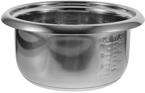 Reiskocher mit Edelstahl Innentopf 4l Ersatz Innentopf Silber 700w | Edelstahl, 304 Ausführung, für Alten Reiskocher, Praktische Ersatzlösung, Wärmeleitung, 4l Volumen