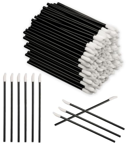 300 PCS Lip Brushes, Lipstick Applicator Lip, Disposable Brushes Black lip | Gloss Wands Eyeshadow Concealer Brushe, Reusable Cosmetic Brush Tool, Applicator Wands Travel Kit