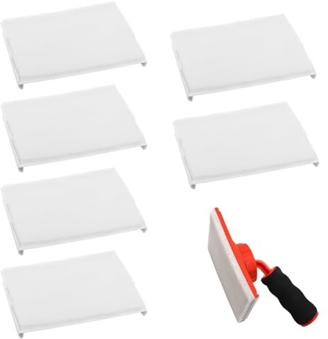 6 Tampons de Déligneuse de Peinture, Perfect Edge Peinture, Outil de Peinture Pour Murs, Tampons de Remplacement pour Coupe-Bordure, pour Peinture Intérieure(12 x 9cm)