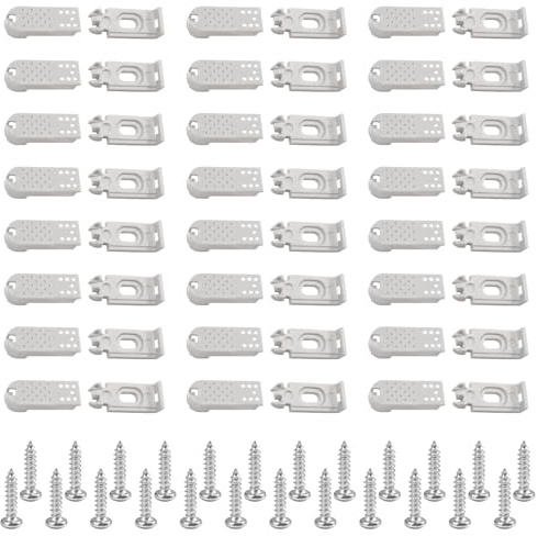 24Kit 48 Stück Plissee Ersatzteile Set, Plissee Spannschuhe für das alte Cosiflor-System 2001, Klemmträger Zubehör für Verspannte Plissees