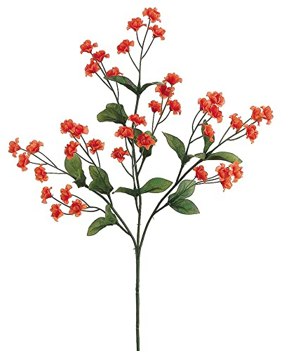 19 Silk Double Baby's Breath Flower Spray -Flame (case of 24)