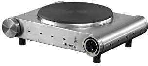 Ariete 993 Cuisinière électrique simple, plaque de cuisson en fonte, pour voyage, camping, vacances, diamètre de plaque de 188 mm, température réglable, 1500 W, acier