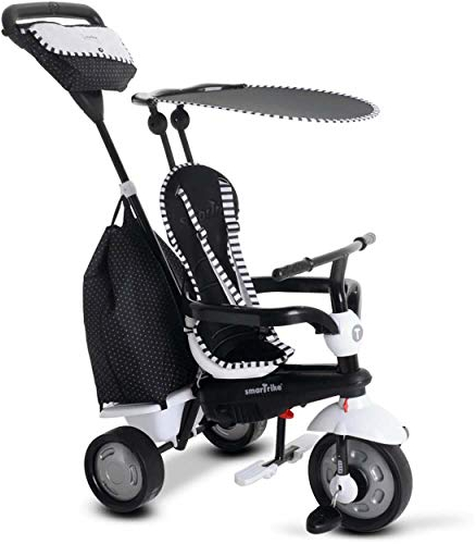 smarTrike 6952400 - Glow Touch Steering 4 in 1 Dreirad, schwarz/weiß