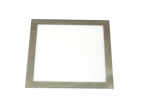 Jandei - Downlight led 24W, IP20, Cuadrado para Empotrar, Acabado Acero. Perfecto para Cocina, Salón, Pasillo, Oficina, Casa, Techo (4200K Blanco Neutro)