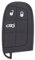 Coque de Silicone Cover Clé pour Jeep Renegade Cherokee Fiat 500X Fremont Chrysler Dodge - 3 Boutons (Noir)