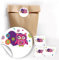 12 Party-Tüten aus Kraftpapier mit 12 Aufkleber für Geschenke Mitgebseln beim Kindergeburtstag Eule/Hochzeit/Geburtstag/Kinderfest/Papier-Tüten für Geschenkverpackung