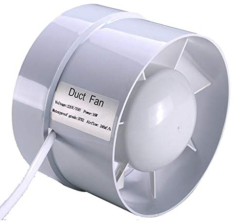 SAILFLO Extracteur en ligne de 125 mm 16W 240m³/h économe en énergie à flux mixte pour la circulation de l'air dans les conduits d'évacuation (5 inch)