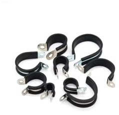 Rohrschellen Leitungsschellen Schlauchschellen mit Gummi DIN 3016 RSGU 50mm 15mm 2 Stück