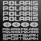 myrockshirt Polaris Sportsman Aufkleber Sticker Quad ATV 14 Stücke ca.30cm Aufkleber Autoaufkleber Sticker Decal ohne Hintergrund UV&Waschanlagenfest