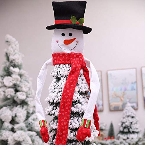 TOPWA Weihnachtsbaumspitze mit Schneemann-Mütze und Weihnachtsbaumspitze