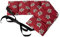 Coussin aux graines de lin à 7 compartiments avec sangles - 65x15 cm - Bouillotte sèche - utilisable à chaud au four et micro-ondes - Compresse froide - fleur d'edelweiss