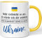 JUNIWORDS Tasse, Sieht vielleicht so aus, als würde ich dir zuhören. Doch in Wahrheit denke ich an die Ukraine (1001332), Wähle Farbe, Gelb