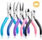 Modacraft 5 PCS Jewellery Pliers Kit with Spring, Jewellery Making Plier Set with Needle Nose Plier, Round Nose Plier, Bent Nose Plier, Wire Cutter, DIY Plire Jewellery Making Kit for Girls