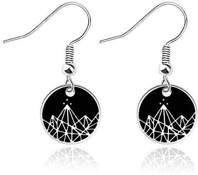 The Night Court Jewelry Ohrringe Court of Thorns and Roses To the Stars Night Court Bookish Gifts, 1.5 cm, Edelstahl