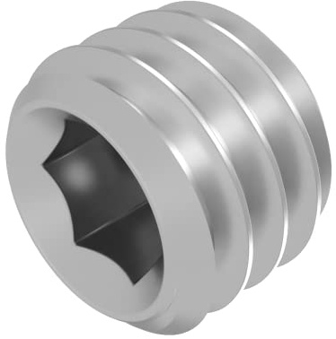 SECCARO Lot de 20 vis sans tête avec anneau M6 x 5 mm, acier inoxydable V2A VA A2, DIN 916 / ISO 4029