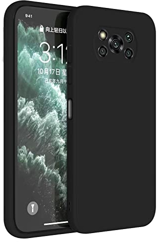 Topme Handyhülle Hülle Fur Poco X3 Pro/Poco X3 NFC (6.67 Inches) Case Schutzhülle, Hautschutz Aus TPU Silikonhülle - Schwarz