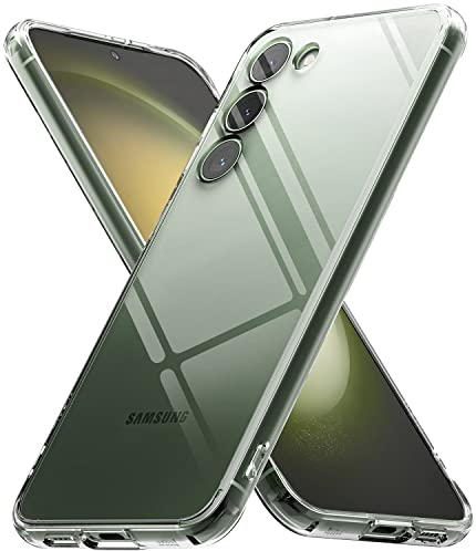 Ringke Fusion Kompatibel mit Samsung Galaxy S23 5G (2023) Hülle Transparent Dünn Weiche Silikon Rahmen Case mit Band Löcher - Clear
