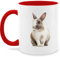 Tasse Tassen 325ml - Ostergeschenke - Hasenmotiv Ostern Hase Motiv Hasen - 325 ml - Rot - hasentasse ostertassen, oster mit kaffeetasse kaninchen ostertassen ostermotiv kaffeebecher oster-tassen
