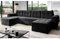 MODERNO Bari Wohnlandschaft Sofa mit Schlaffunktion Couch U-Form Schlafsofa mit Bettkasten Ecksofa Schlafcouch Moderne Wohnzimmermöbel Eckcouch Veloursstoff Steppsofa Grau