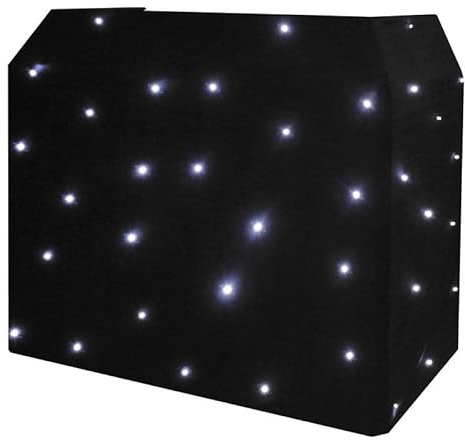 Ibiza Sound DS40 DJ-Kabine, faltbar, inkl. weißer LED-Starcloth