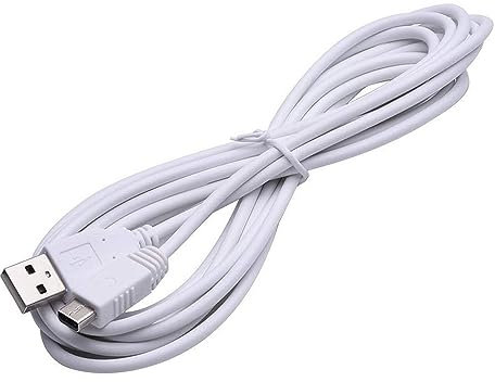 USB Charging Cable Lead 3 Meter Long, Compatible with Nintendo Wii U Gamepad Controller