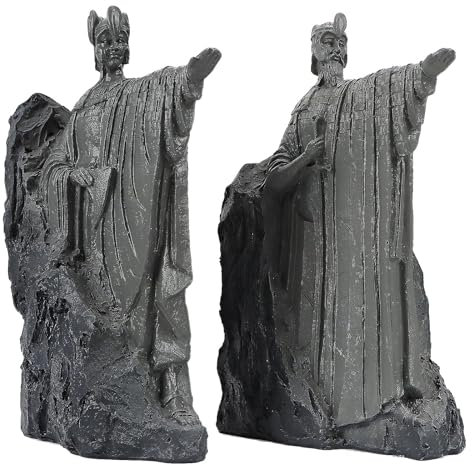 Bzuiawi Lot de 2 Serre-Livres décoratifs en résine de 24,1 cm, Bloque-Livres Robustes pour bibliothèque, Bureau, Maison – Noir