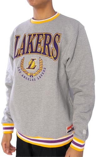 New Era Los Angeles Lakers Felpa da uomo, grigio/viola, XXL