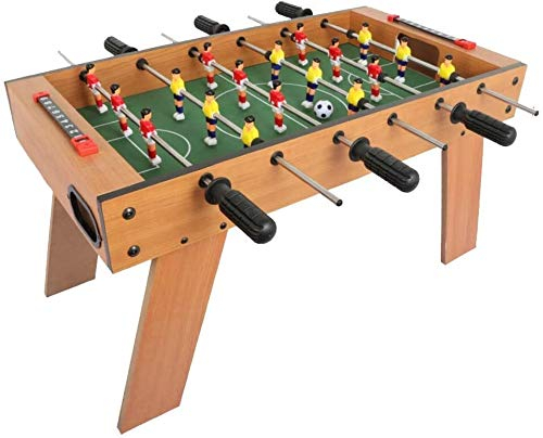 NOALED Multi-Spieltisch, Kombi-Spieltisch mit Fußball, Billard, Slide-Hockey, Tischfußball aus Holz, perfekt für Spielzimmer, Spielhallen, Bars, Partys (F)
