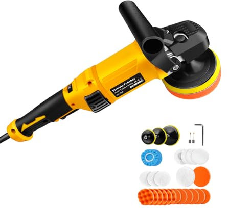 Poliermaschine Auto, 150mm-180mm Auto Poliermaschine Set, Poliermaschine für Auto, Exzenter Poliermaschine, Mini Poliermaschine für Auto Wachsen Polieren, Möbeln, 6 Geschwindigkeitsstufen