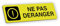 Plaque signalétique gravée autocollante Ne pas déranger - jaune - format 20x6 cm