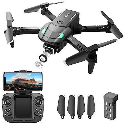 Simpls 4K HD Dual Mini Drone CáMara EvitacióN de ObstáCulos de Lados Fija Quadcopter Plegable HelicóPtero de Juguete, 500392977