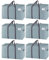 VENO Set da 6 Borse da trasloco grandi, Scatole trasloco con coperchio, cerniere e manici rinforzati, Borsone da viaggio, impermeabili Borsa di stoccaggi per piumoni, vestiti (Azzurro, 6 Pz.)