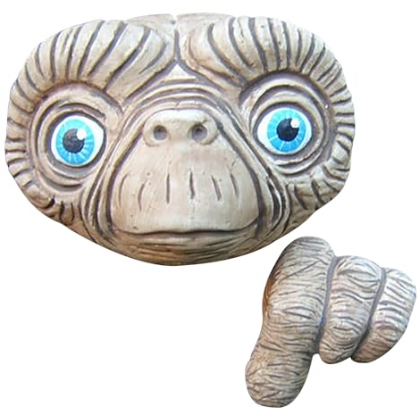 Marstey Décoration en résine extraterrestre en forme de visage d'arbre - Ornements de jardin en plein air - Statue d'alien en résine - Décoration de jardin pour terrasse, balcon, cour