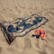 Strandhandtuch Retro-Thema, Weltkarte Strandtuch 80x180cm Extra großes Mikrofaser Strandtuch für Erwachsene, Sandfreies Schnelltrocknend Leichtes Handtuch für Strand Schwimmen