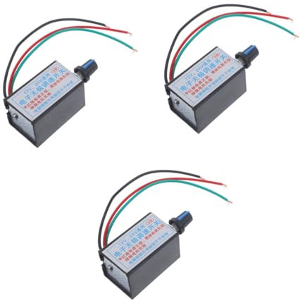JECOMPRIS 3pcs Speed Control Switch for Dc Motor Fan Speed Controller Electric Fan Regulator for Car Truck Use